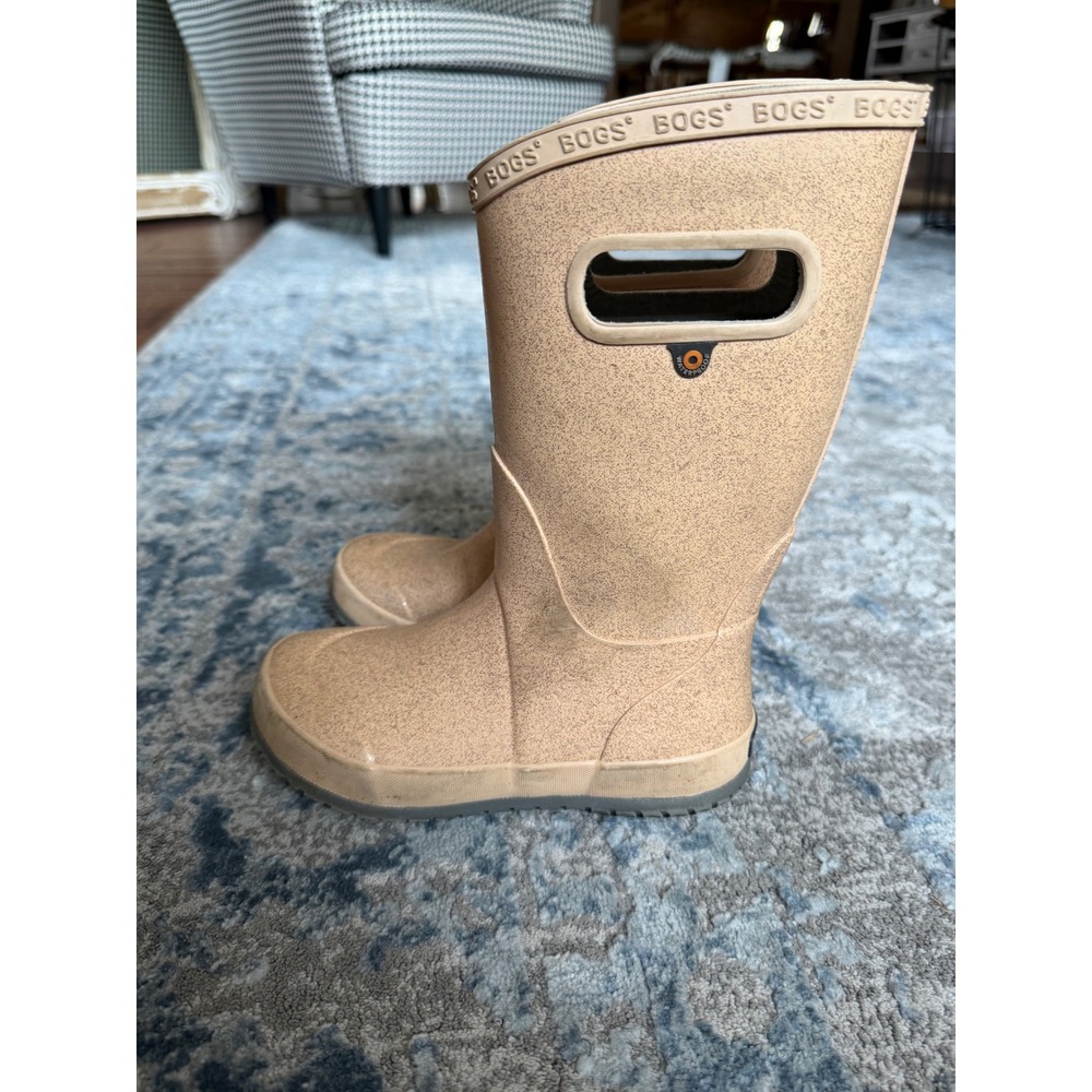 Bogs Kids Rain Boot Glitter Waterproof Rubber Boots Gold Size 1 Youth 72399-689 - Picture 4 of 7